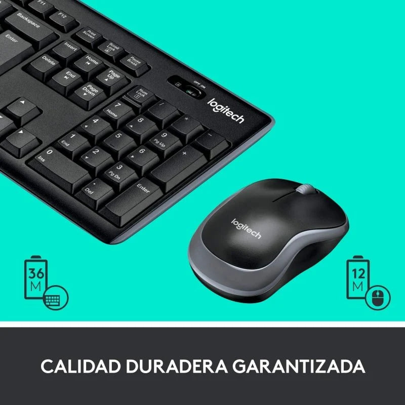 Teclado y Ratón Inalámbricos Logitech Wireless