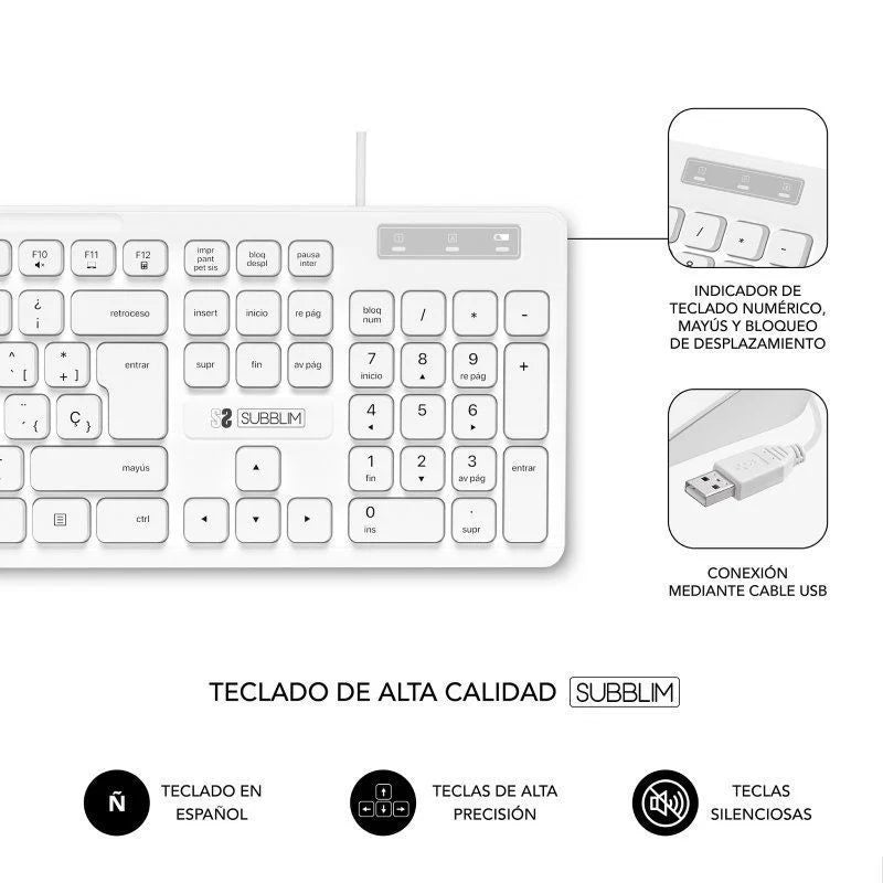 Teclado Subblim Business Slim Silencioso