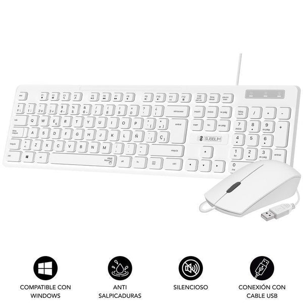Teclado y Ratón Subblim Business Slim Silencioso