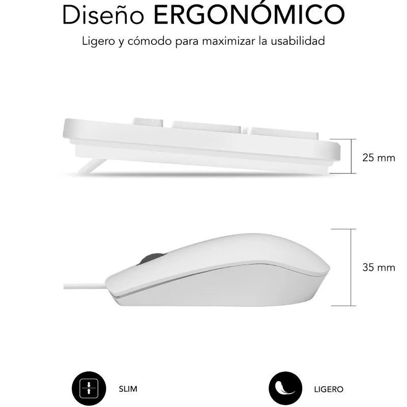 Teclado y Ratón Subblim Business Slim Silencioso